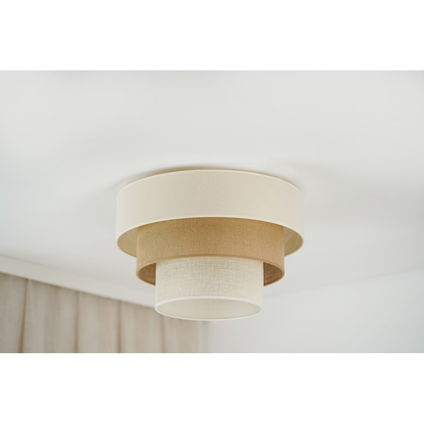 Brilagi-Kattovalo DENVER LUNETA 1xE27/15W/230V halkaisija 45 beige/ruskea/kerma