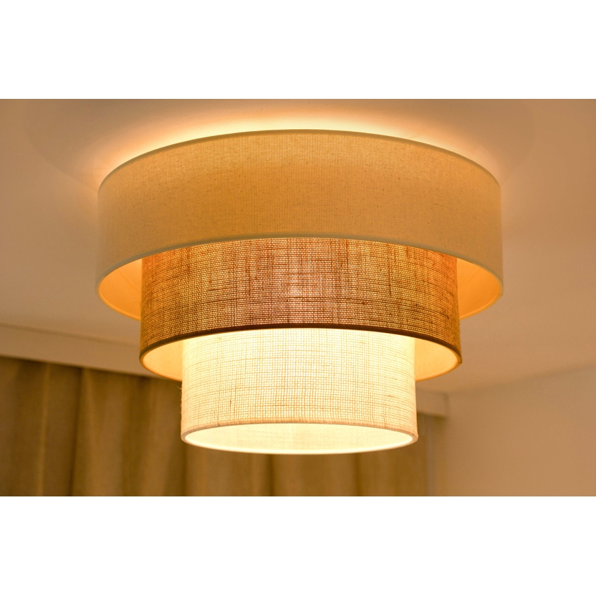 Brilagi-Kattovalo DENVER LUNETA 1xE27/15W/230V halkaisija 45 beige/ruskea/kerma