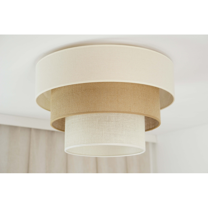 Brilagi-Kattovalo DENVER LUNETA 1xE27/15W/230V halkaisija 45 beige/ruskea/kerma