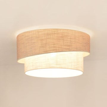 Brilagi - Kattovalo DOVER SHINE 1xE27/15W/230V halkaisija 50 cm harmaa/kerma
