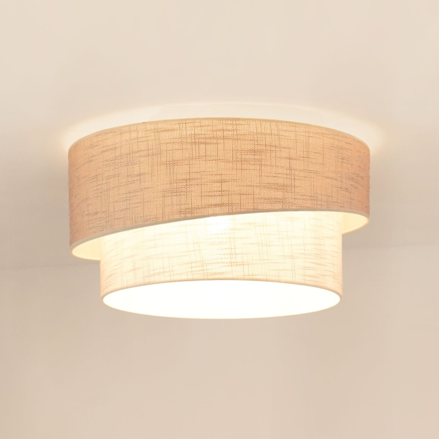 Brilagi - Kattovalo DOVER SHINE 1xE27/15W/230V halkaisija 50 cm harmaa/kerma