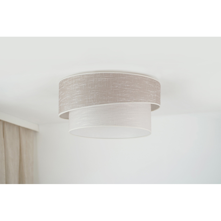 Brilagi - Kattovalo DOVER SHINE 1xE27/15W/230V halkaisija 50 cm harmaa/kerma