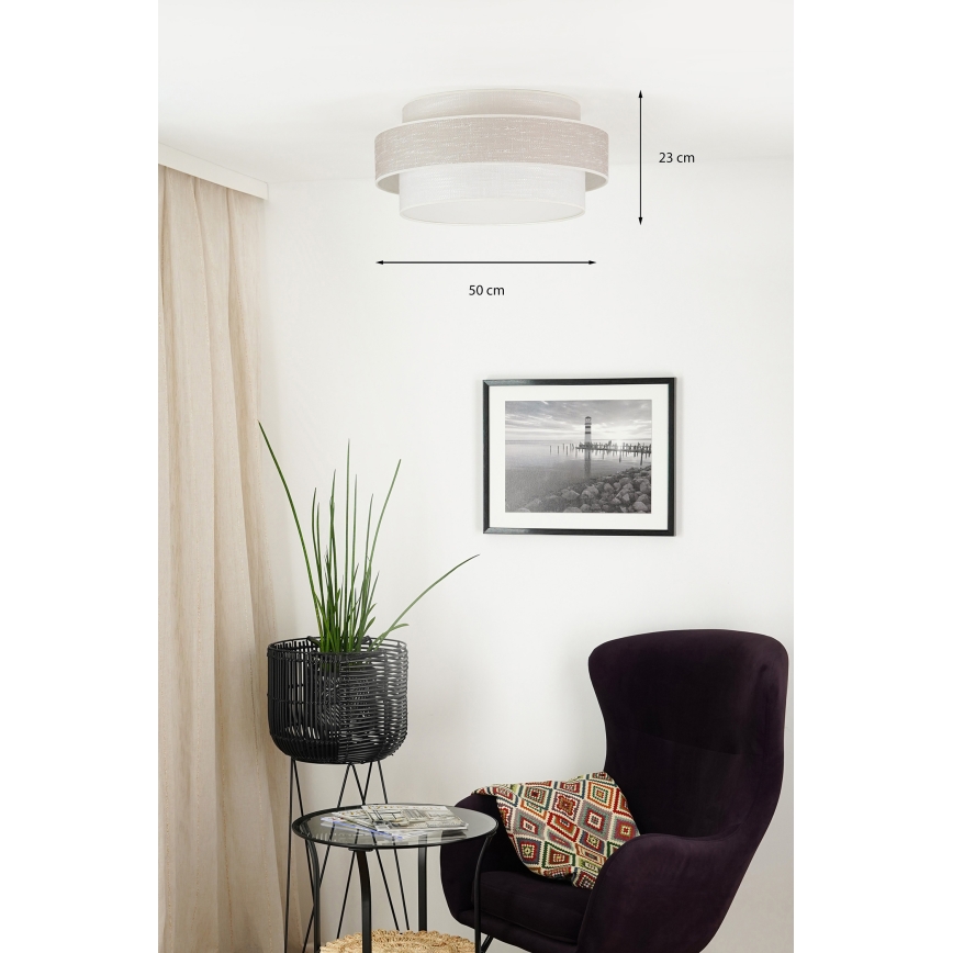 Brilagi - Kattovalo DOVER SPACE LED/12W/230V halkaisija 50 cm 3000K/4000K/6400K harmaa/kerma