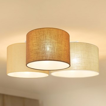Brilagi - Kattovalo HÄMÄHÄKKI 3xE27/15W/230V beige/kerma