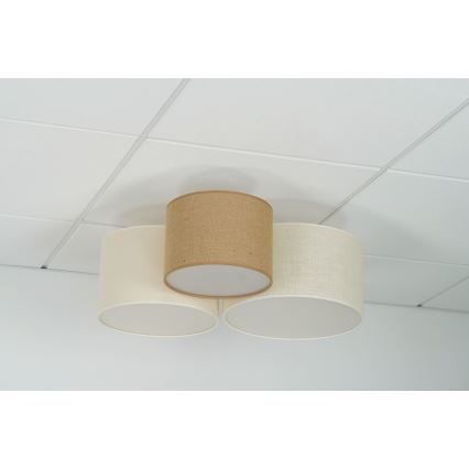Brilagi - Kattovalo HÄMÄHÄKKI 3xE27/15W/230V beige/kerma