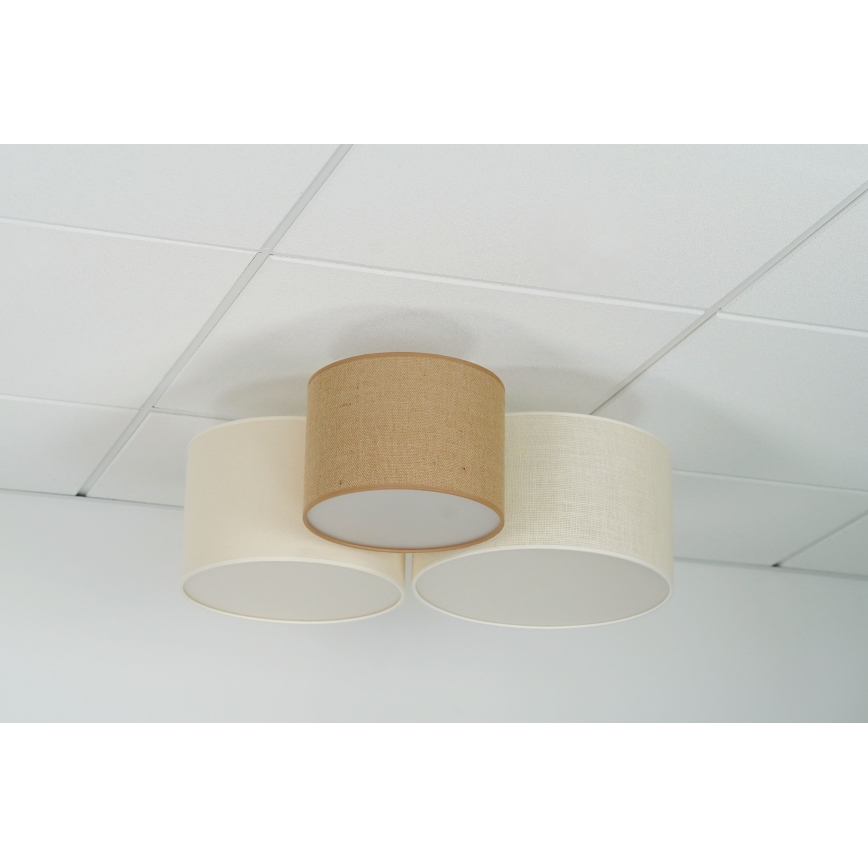 Brilagi - Kattovalo HÄMÄHÄKKI 3xE27/15W/230V beige/kerma