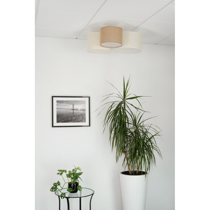Brilagi - Kattovalo HÄMÄHÄKKI 3xE27/15W/230V beige/kerma