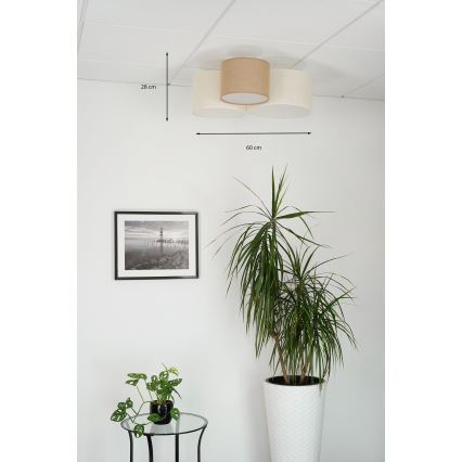 Brilagi - Kattovalo HÄMÄHÄKKI 3xE27/15W/230V beige/kerma