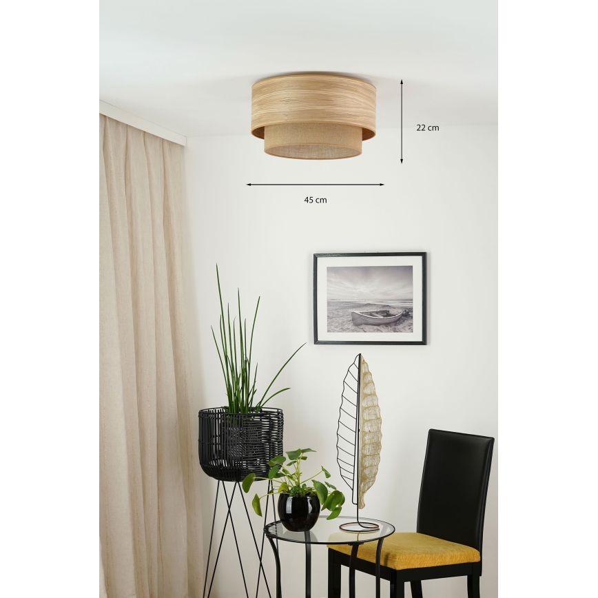 Brilagi - Kattovalo MONTANA BOHO 1xE27/15W/230V halkaisija 45 cm ruskea