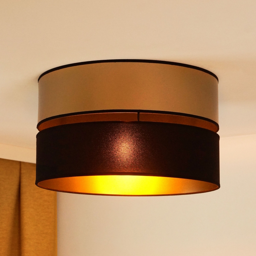 Brilagi - Kattovalo ROYAL 1xE27/15W/230V halkaisija 40 cm musta/kulta