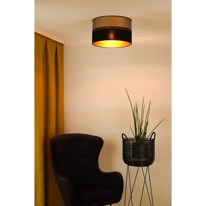 Brilagi - Kattovalo ROYAL 1xE27/15W/230V halkaisija 40 cm musta/kulta