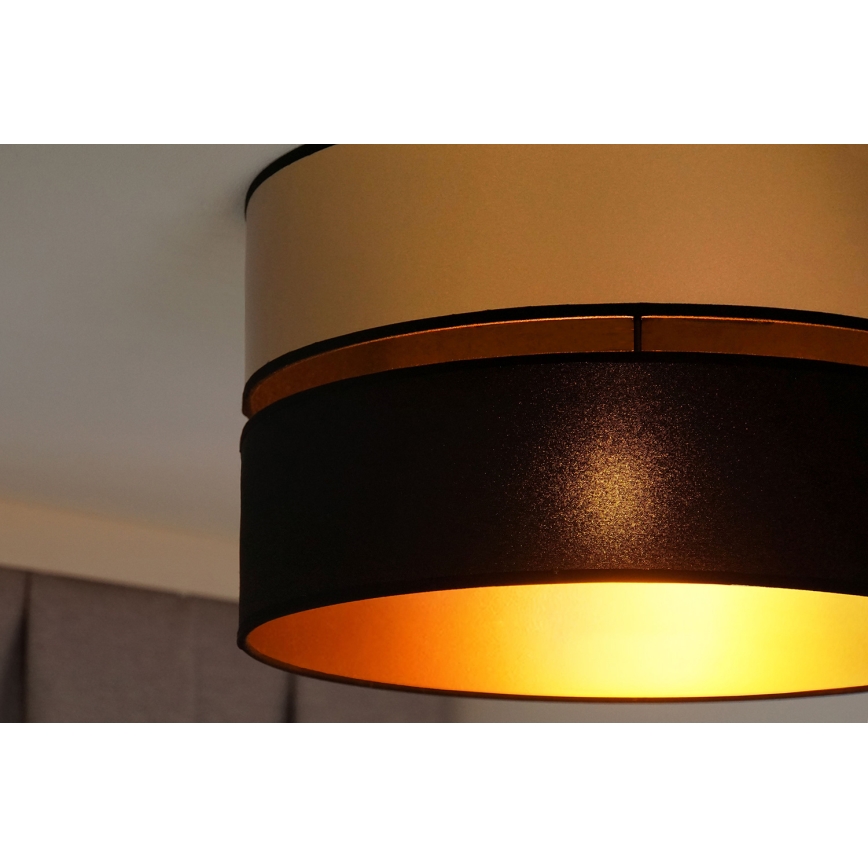 Brilagi - Kattovalo ROYAL 1xE27/15W/230V halkaisija 40 cm musta/kulta