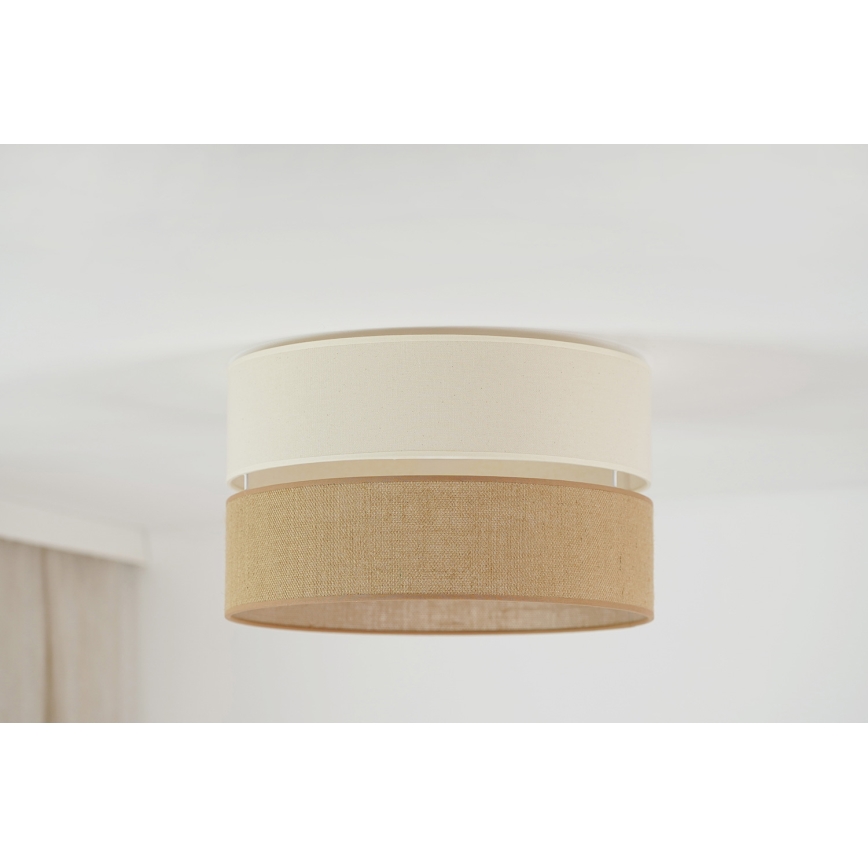 Brilagi - Kattovalo ROYAL YUTE 1xE27/15W/230V halkaisija 40 cm beige/kerma
