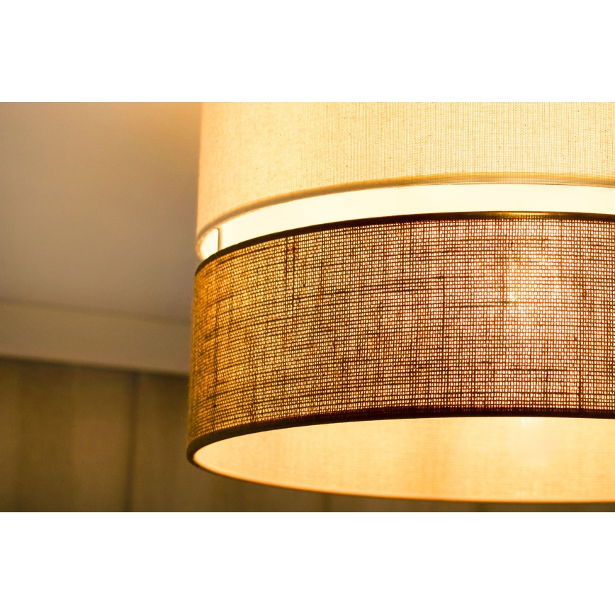 Brilagi - Kattovalo ROYAL YUTE 1xE27/15W/230V halkaisija 40 cm beige/kerma