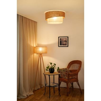 Brilagi - Kattovalo SHINE 1xE27/15W/230V halkaisija 50 cm beige/kerma