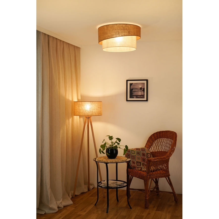 Brilagi - Kattovalo SHINE 1xE27/15W/230V halkaisija 50 cm beige/kerma