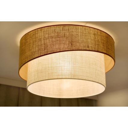 Brilagi - Kattovalo SHINE 1xE27/15W/230V halkaisija 50 cm beige/kerma