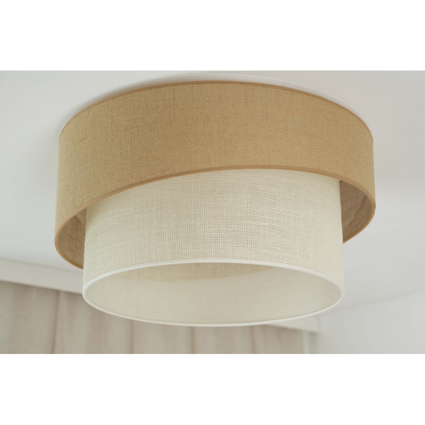 Brilagi - Kattovalo SHINE 1xE27/15W/230V halkaisija 50 cm beige/kerma