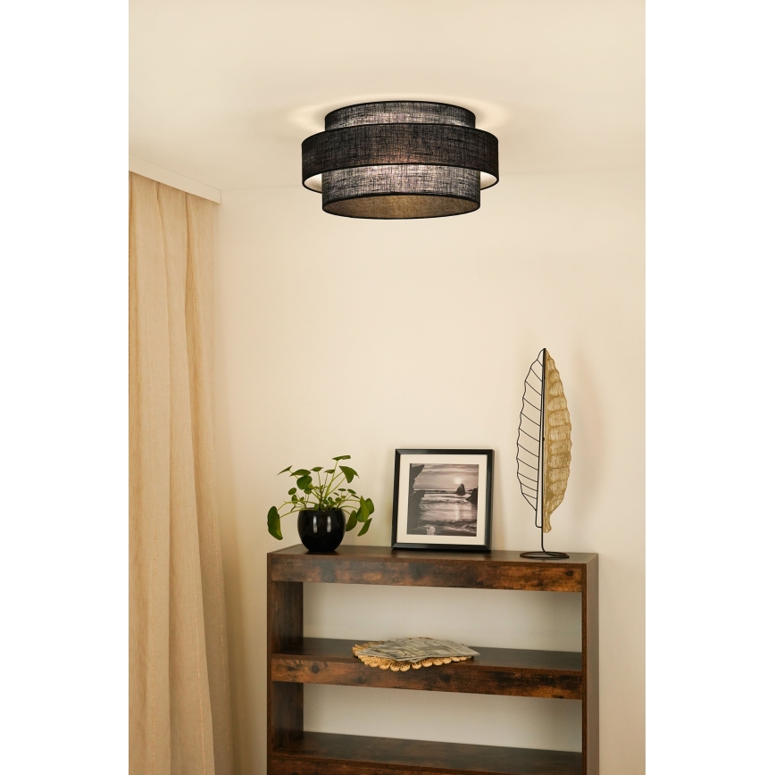 Brilagi - Kattovalo SPACE YUTE LED/12W/230V halkaisija 50 cm 3000K/4000K/6400K musta