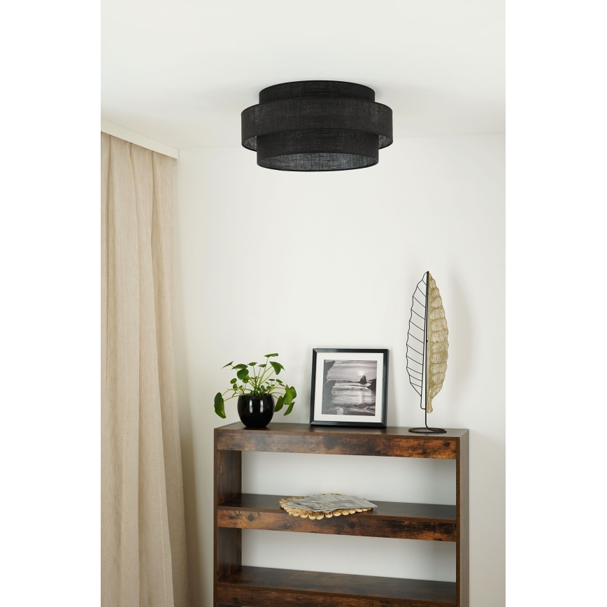 Brilagi - Kattovalo SPACE YUTE LED/12W/230V halkaisija 50 cm 3000K/4000K/6400K musta