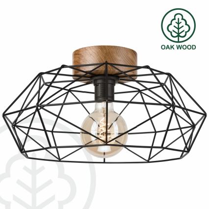 Brilagi - Kattovalo WOODY BASKET 1xE27/60W/230V tammi