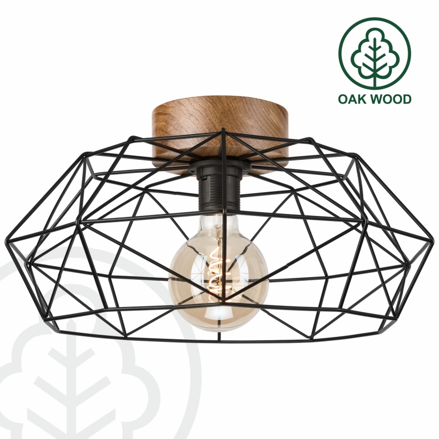 Brilagi - Kattovalo WOODY BASKET 1xE27/60W/230V tammi