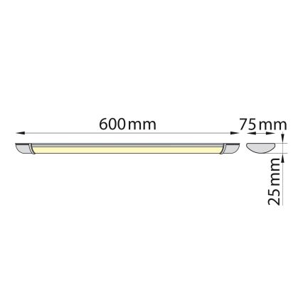 Brilagi - Keittiökaappien alla oleva LED-valo LUMA LED/16W/230V 60 cm