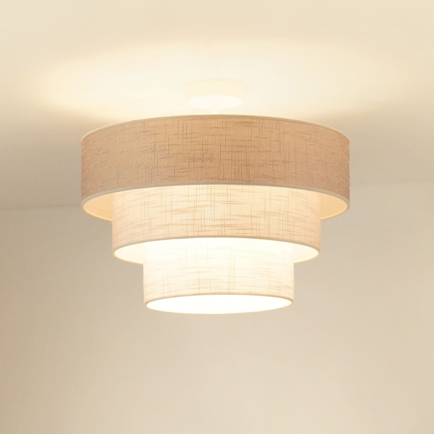 Brilagi - Kiinteä kattokruunu ALASKA LUNETA 1xE27/15W/230V halkaisija 45 cm harmaa/kerma