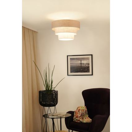 Brilagi - Kiinteä kattokruunu ALASKA LUNETA 1xE27/15W/230V halkaisija 45 cm harmaa/kerma