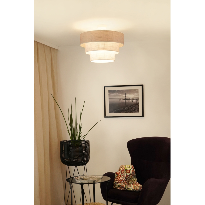 Brilagi - Kiinteä kattokruunu ALASKA LUNETA 1xE27/15W/230V halkaisija 45 cm harmaa/kerma