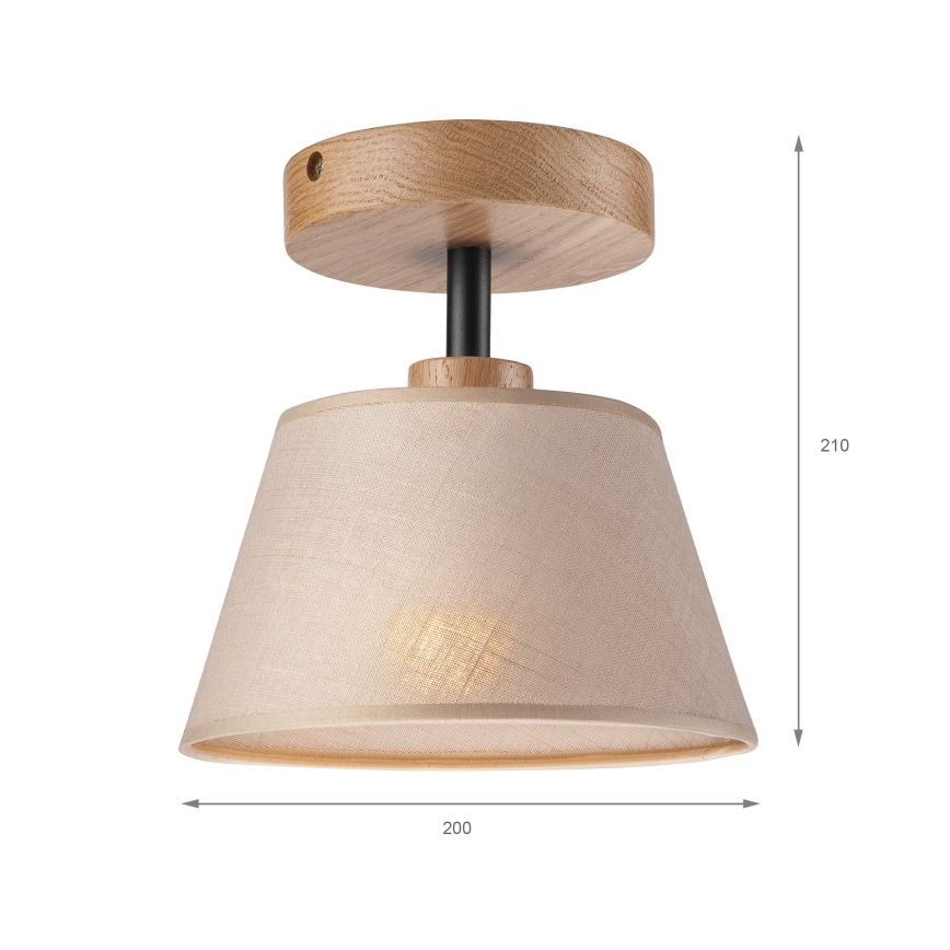 Brilagi - Kiinteä kattokruunu ANTHONY 1xE14/60W/230V tammi/beige