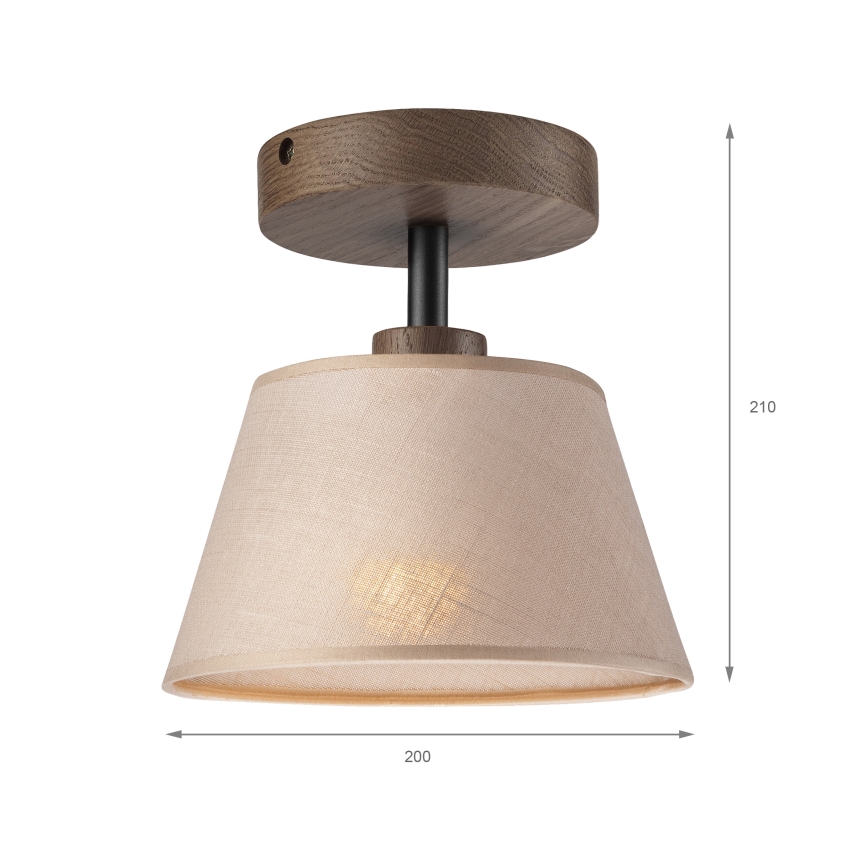 Brilagi - Kiinteä kattokruunu ANTHONY 1xE14/60W/230V tammi/beige