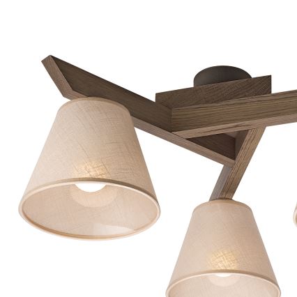 Brilagi - Kiinteä kattokruunu ANTHONY 3xE14/40W/230V tammi/beige