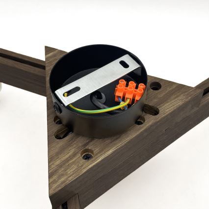 Brilagi - Kiinteä kattokruunu ANTHONY 3xE14/40W/230V tammi/valkoinen