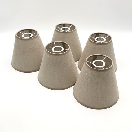 Brilagi - Kiinteä kattokruunu ANTHONY 5xE14/40W/230V tammi/beige