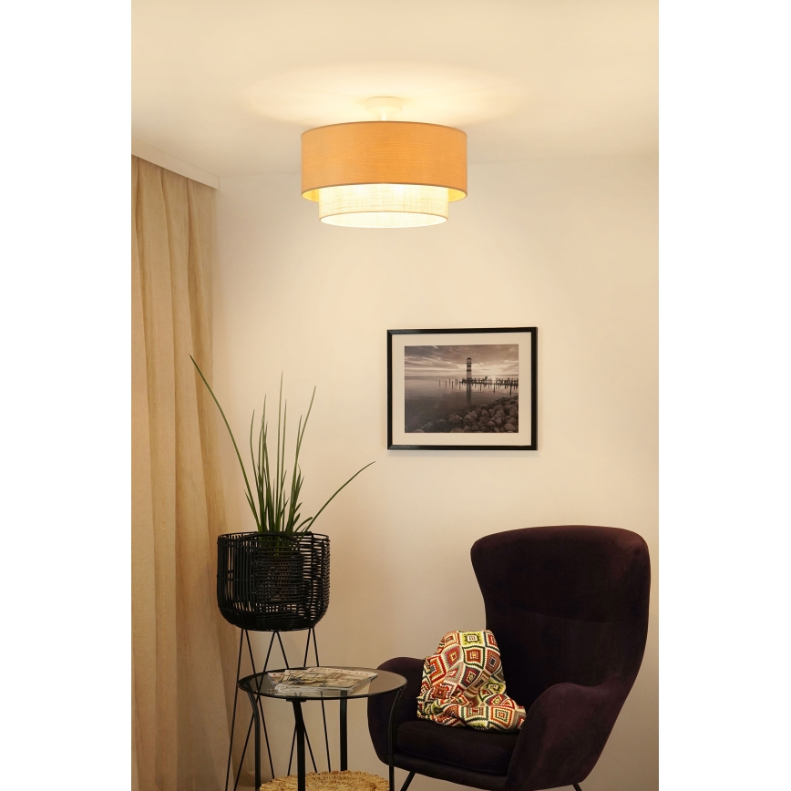 Brilagi - Kiinteä kattokruunu ARIZONA BOHO 1xE27/15W/230V halkaisija 45 cm kerma/beige