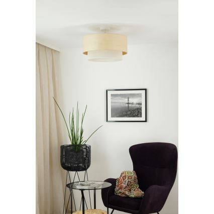 Brilagi - Kiinteä kattokruunu ARIZONA BOHO 1xE27/15W/230V halkaisija 45 cm kerma/beige