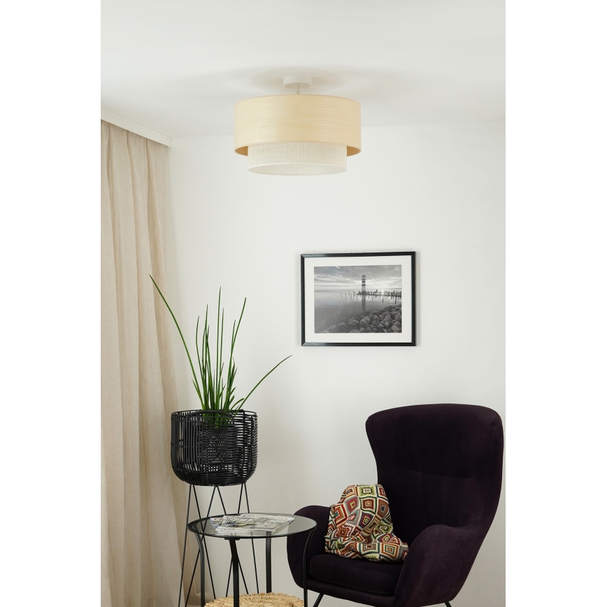 Brilagi - Kiinteä kattokruunu ARIZONA BOHO 1xE27/15W/230V halkaisija 45 cm kerma/beige