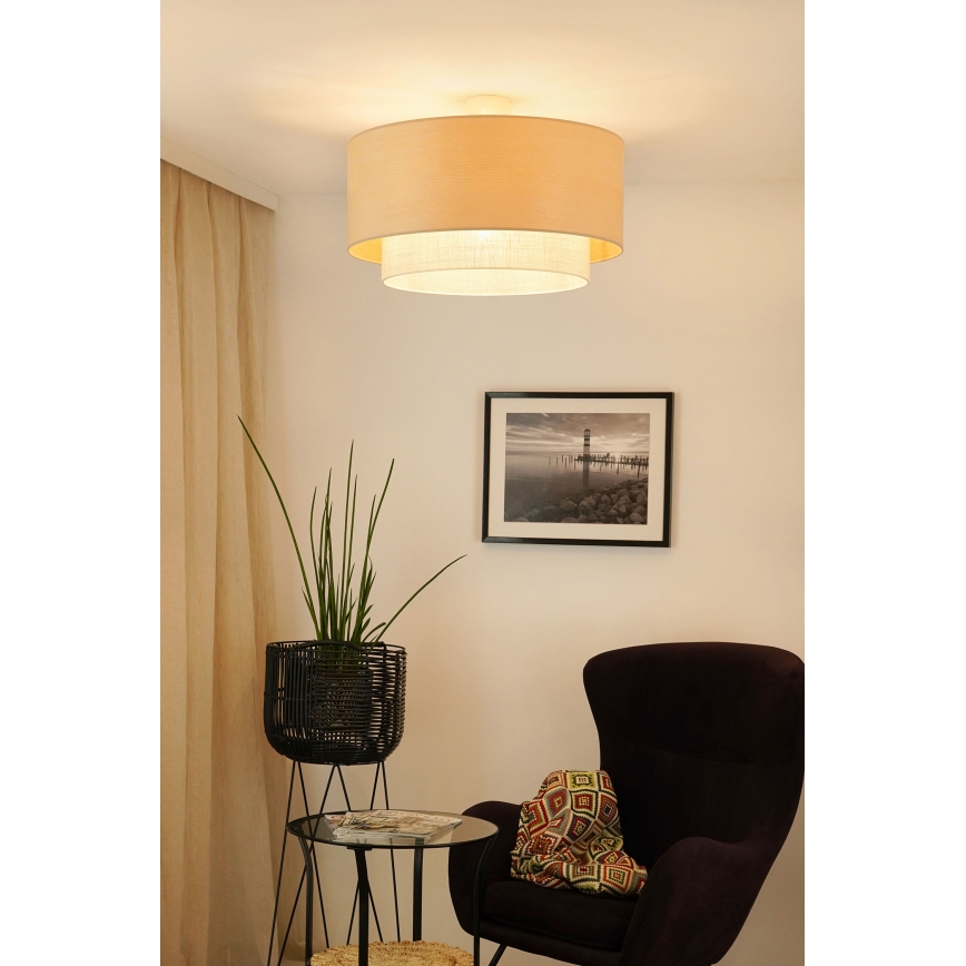 Brilagi - Kiinteä kattokruunu ARIZONA BOHO 1xE27/15W/230V halkaisija 60 cm beige