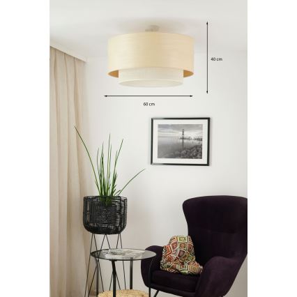 Brilagi - Kiinteä kattokruunu ARIZONA BOHO 1xE27/15W/230V halkaisija 60 cm beige