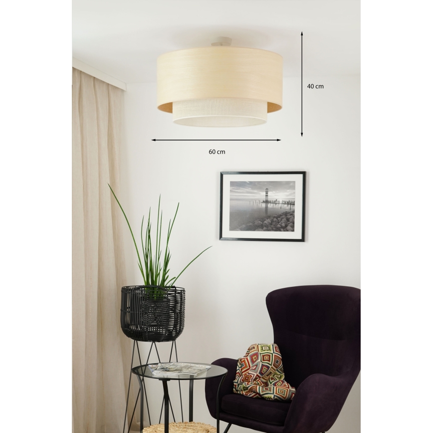 Brilagi - Kiinteä kattokruunu ARIZONA BOHO 1xE27/15W/230V halkaisija 60 cm beige