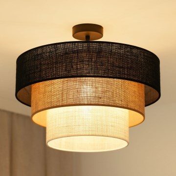 Brilagi - Kiinteä kattokruunu ASPEN LUNETA 1xE27/15W/230V halkaisija 45 cm musta/beige/kerma