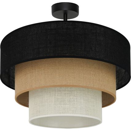 Brilagi - Kiinteä kattokruunu ASPEN LUNETA 1xE27/15W/230V halkaisija 45 cm musta/beige/kerma