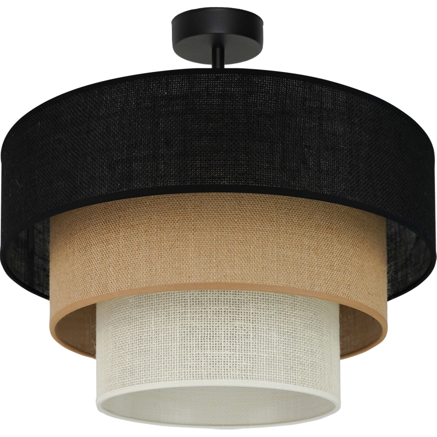 Brilagi - Kiinteä kattokruunu ASPEN LUNETA 1xE27/15W/230V halkaisija 45 cm musta/beige/kerma