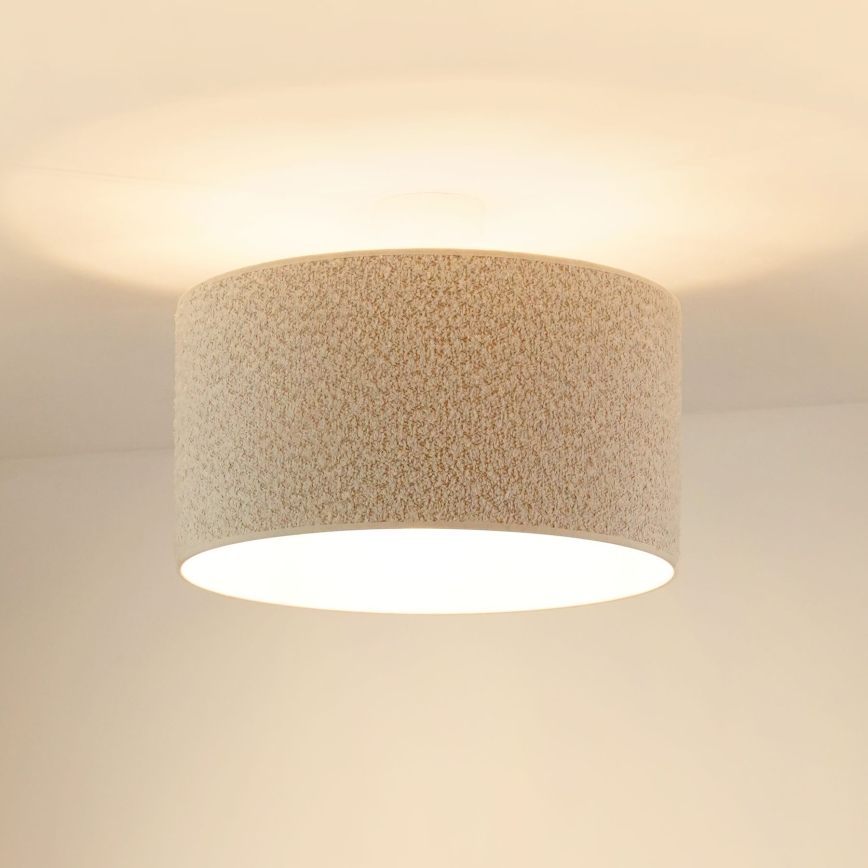 Brilagi - Kiinteä kattokruunu BOUCLE ROLLER 1xE27/15W/230V halkaisija 45 cm kerma