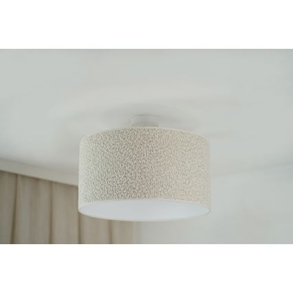 Brilagi - Kiinteä kattokruunu BOUCLE ROLLER 1xE27/15W/230V halkaisija 45 cm kerma
