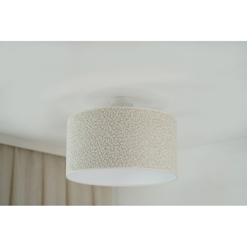 Brilagi - Kiinteä kattokruunu BOUCLE ROLLER 1xE27/15W/230V halkaisija 45 cm kerma
