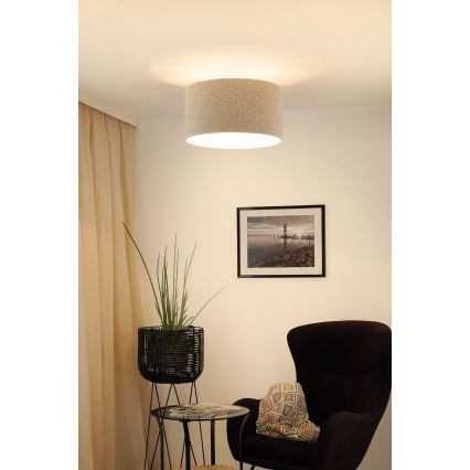 Brilagi - Kiinteä kattokruunu BOUCLE ROLLER 1xE27/15W/230V halkaisija 45 cm kerma