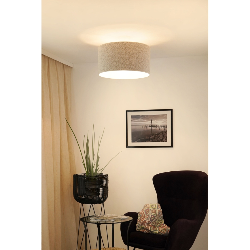 Brilagi - Kiinteä kattokruunu BOUCLE ROLLER 1xE27/15W/230V halkaisija 45 cm kerma