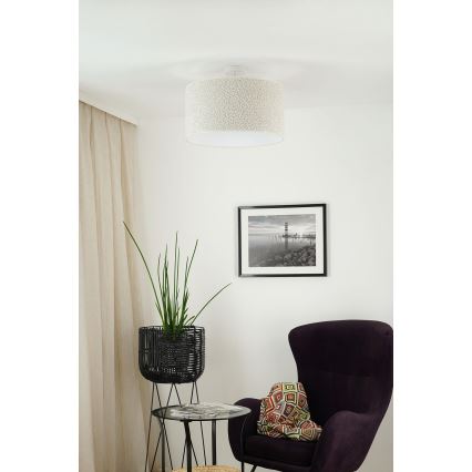 Brilagi - Kiinteä kattokruunu BOUCLE ROLLER 1xE27/15W/230V halkaisija 45 cm kerma